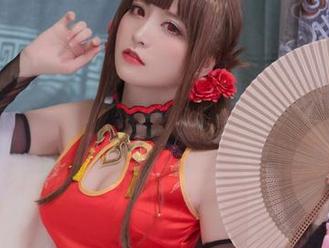 当星野saori的cos遇上DSR-50红牡丹，镜头展现了一种无形的吸引力，美图中满是悬念。